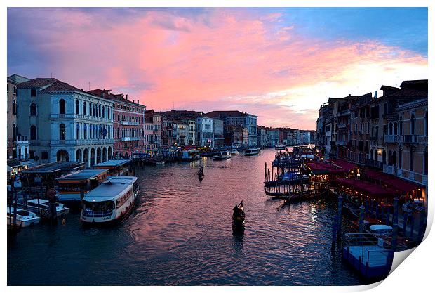 Canal Grande,Venice Print by barbara walsh
