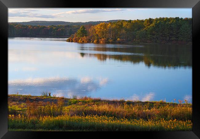 Autumn Lake Before Sunset Framed Print by Scott Hubert