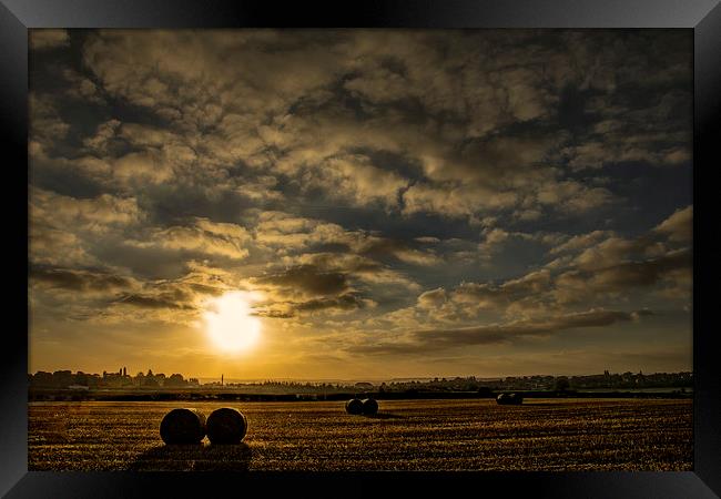 Autumn Sunset Framed Print by richard downes