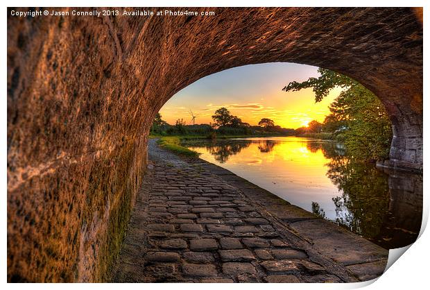 Lancaster Canal Sunset Print by Jason Connolly