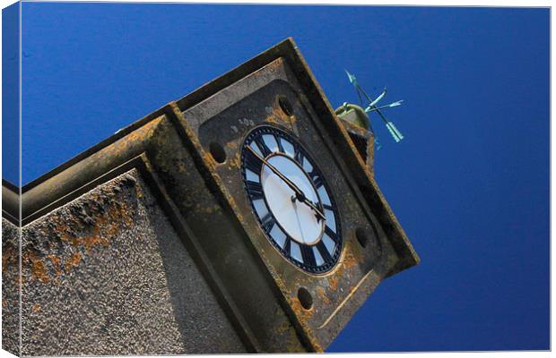 Clock Tower, St Just Canvas Print by Alasdair Rose