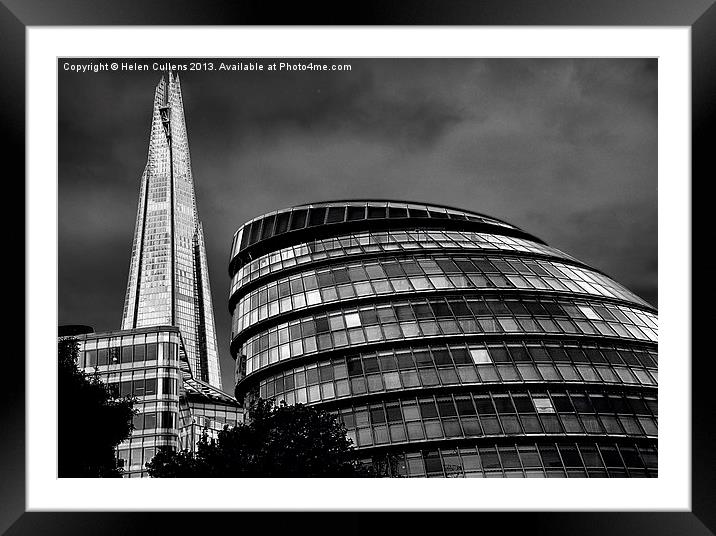 THE SHARD & THE VISOR Framed Mounted Print by Helen Cullens