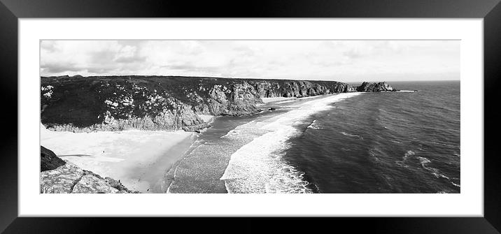 Porthcurno from Minack in cornwall Framed Mounted Print by Alasdair Rose