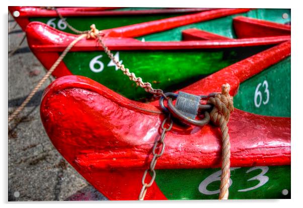 Knaresborough Rowing Boat Acrylic by Allan Briggs