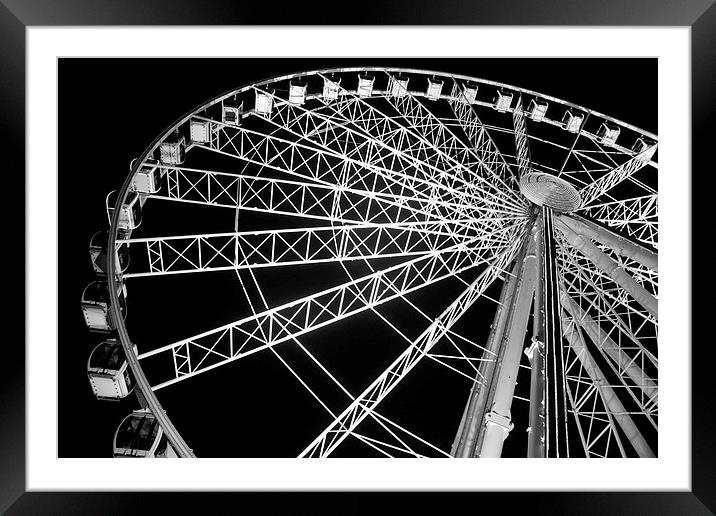 Night time Ferris Wheel Plymouth Framed Mounted Print by Alasdair Rose