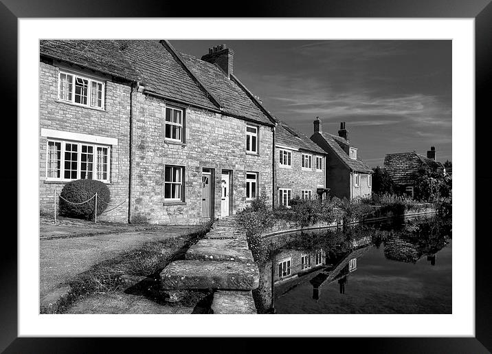 Swanage Mill Pond & Cottages Framed Mounted Print by Darren Galpin