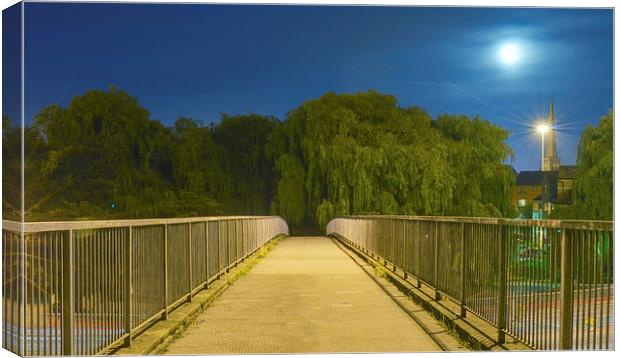 Full moon over the bridge Canvas Print by Levente Baroczi