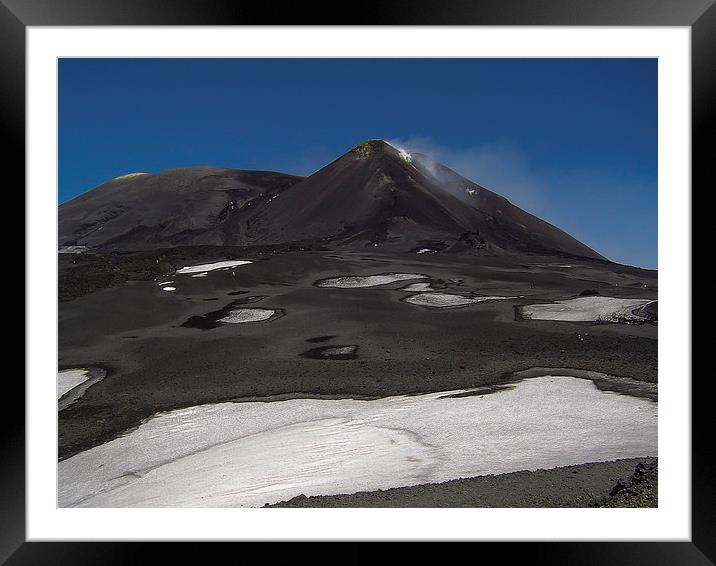 Mount Etna - Sicily Framed Mounted Print by colin chalkley