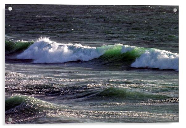 The Green Wave Acrylic by Roger Butler