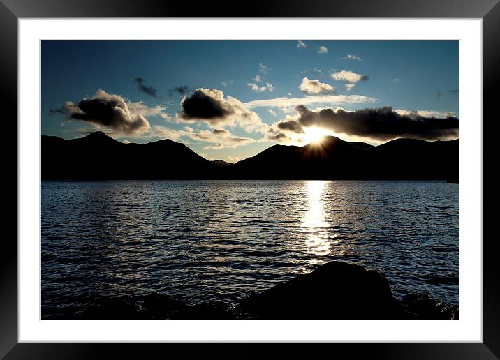 Sunset over Causey Pike Framed Mounted Print by Gary Finnigan
