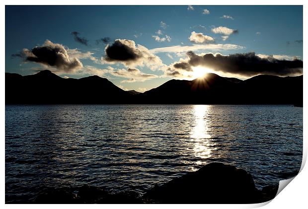 Sunset over Causey Pike Print by Gary Finnigan