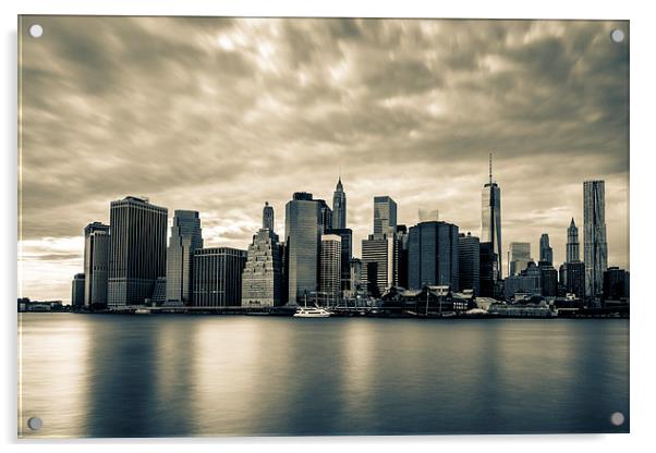 Downtown Manhattan Skyline Acrylic by Jed Pearson
