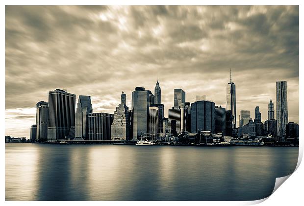 Downtown Manhattan Skyline Print by Jed Pearson