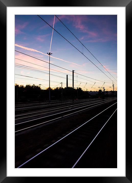 Train Tracks Framed Mounted Print by Keith Thorburn EFIAP/b