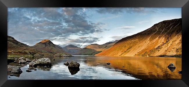 Wastwater as the sun sets Framed Print by Dan Ward