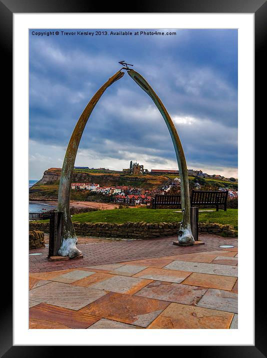 Whitby Whale Bones Framed Mounted Print by Trevor Kersley RIP