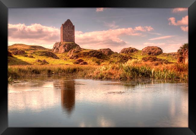 Smailholm Tower and Pond Framed Print by Gavin Liddle