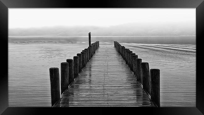 Lake Coniston Jetty Framed Print by Jacqi Elmslie