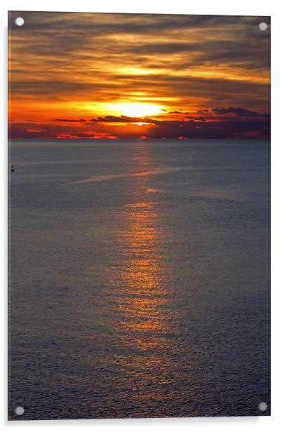 Adriatic Sunset Acrylic by Tony Murtagh