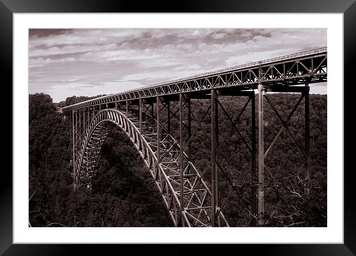 New River Gorge Bridge Framed Mounted Print by James Drake