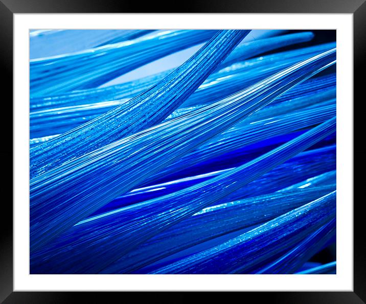 Blue Murano Glass abstract Framed Mounted Print by Steve Hughes