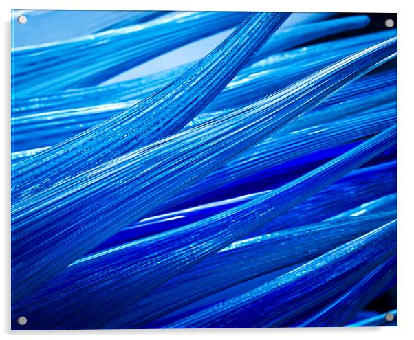Blue Murano Glass abstract Acrylic by Steve Hughes