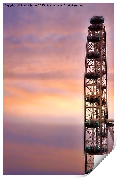 The London Eye Print by Alexia Miles