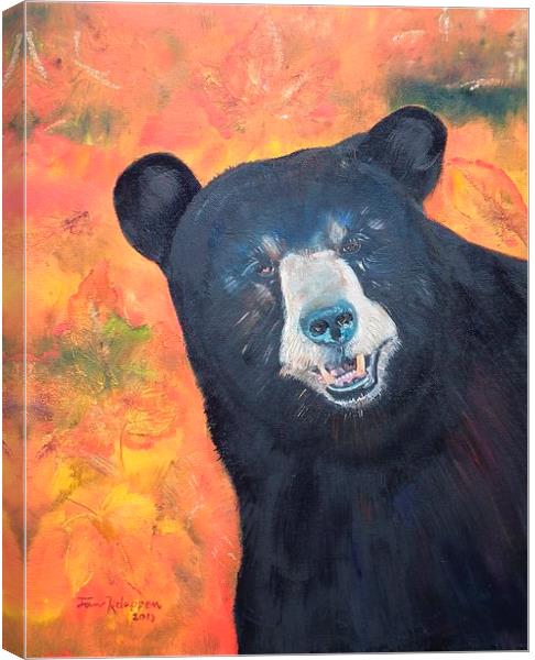 Autumn Bear Canvas Print by Jan Dappen