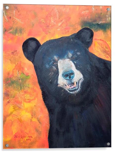 Autumn Bear Acrylic by Jan Dappen