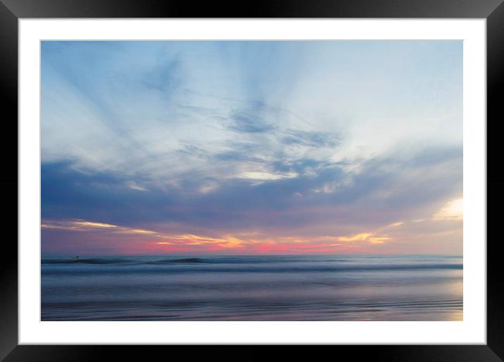 Sunset at the seaside Framed Mounted Print by Ian Jones
