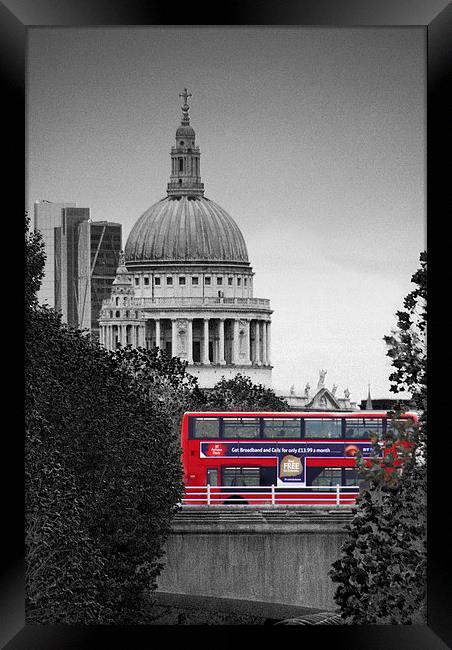 Bus and St Pauls Cathedral Framed Print by Scott Anderson
