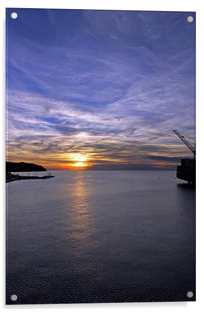 Sunset in Adriatic Acrylic by Tony Murtagh