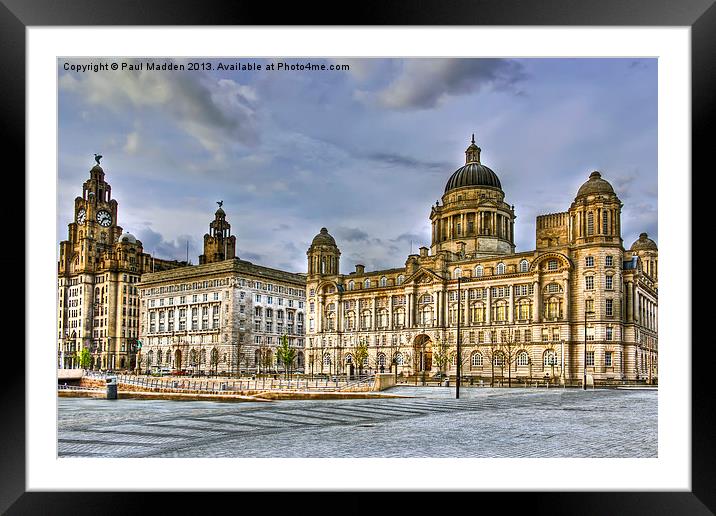 The Three Graces Of Liverpool Framed Mounted Print by Paul Madden