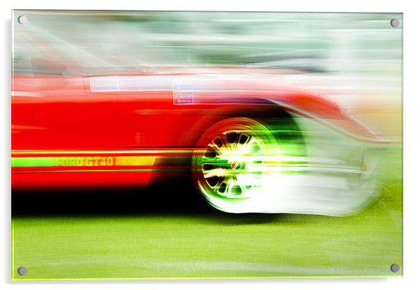 GT40 - just a blur Acrylic by Jim Filmer