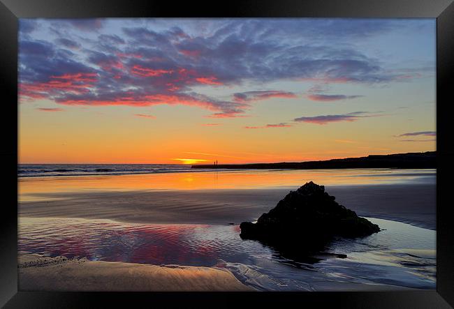 Sunset at Porthcawl Framed Print by Pete Hemington