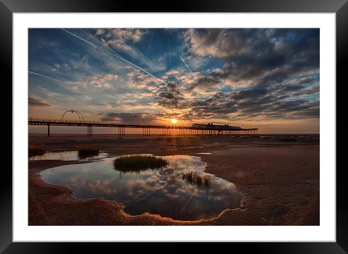 Southport Pier at Sunset Framed Mounted Print by Roger Green
