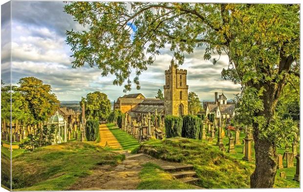 Church of  Holy Rude Graveyard Canvas Print by Tylie Duff Photo Art