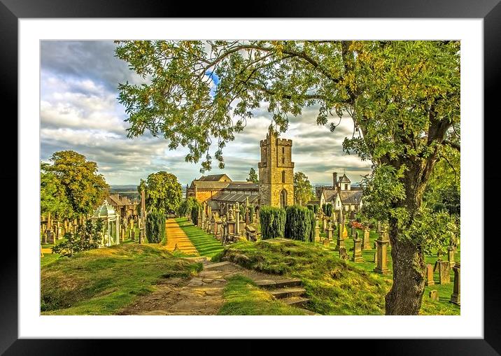 Church of  Holy Rude Graveyard Framed Mounted Print by Tylie Duff Photo Art