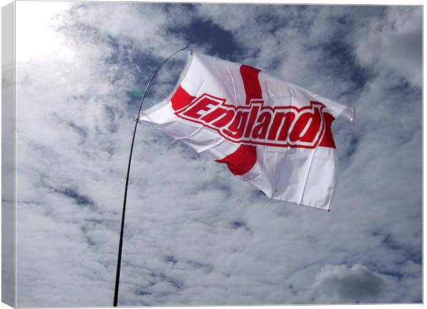 England flag in sunlight Canvas Print by uk crunch