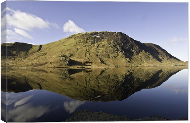 The Tranquility Of Crummock Water Canvas Print by James Lavott