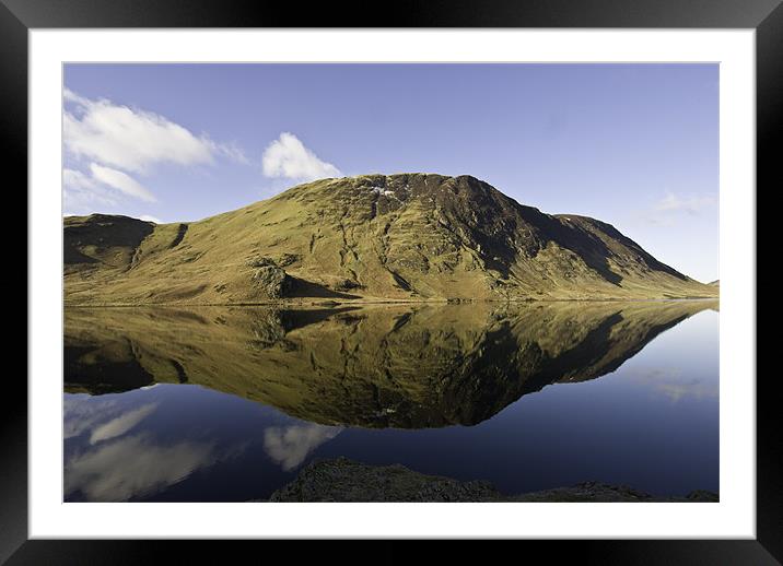 The Tranquility Of Crummock Water Framed Mounted Print by James Lavott