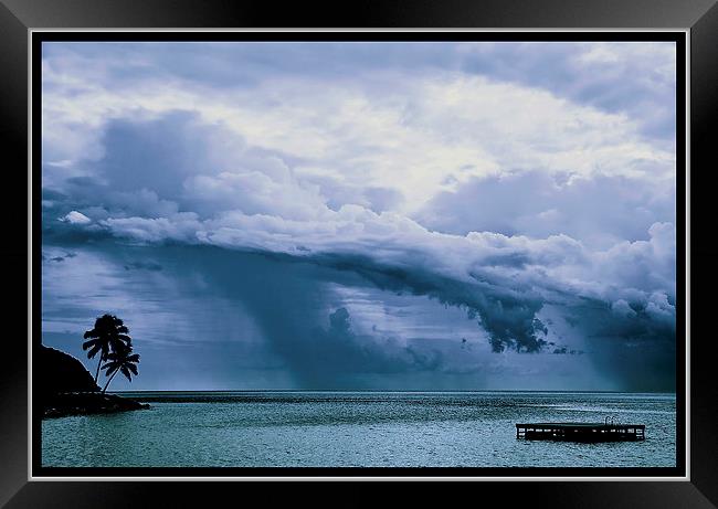 Tropical Sky Framed Print by Pauline Lewis