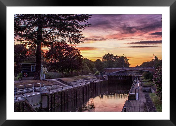 Lock at Runnymede Framed Mounted Print by Neal P