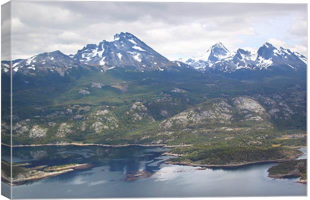 The Beagle Channel Aerial Canvas Print by Carole-Anne Fooks