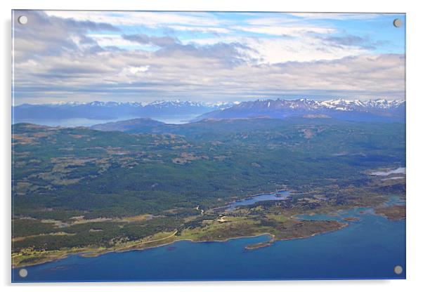 The Beagle Channel Aerial Acrylic by Carole-Anne Fooks
