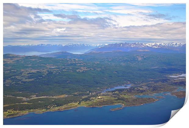 The Beagle Channel Aerial Print by Carole-Anne Fooks