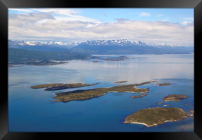 The Beagle Channel Aerial Framed Print by Carole-Anne Fooks