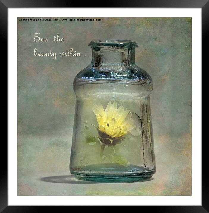 Message in a Bottle Framed Mounted Print by angie vogel