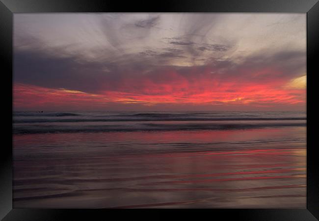 West coast sunset Framed Print by Ian Jones