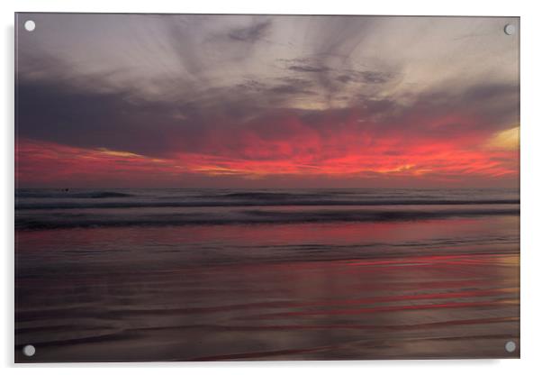 West coast sunset Acrylic by Ian Jones